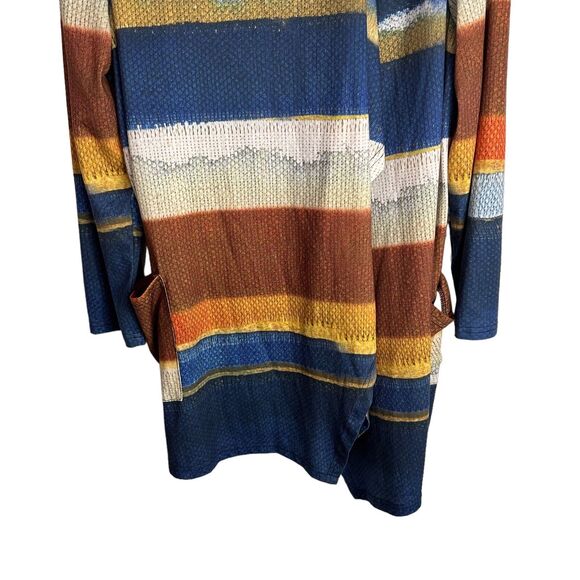 Lagenlook Cardigan Women's 3XL Multicolor Colorblock Open Front Lily Firmiana - Picture 4 of 12